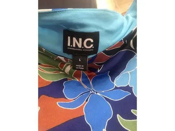 I.N.C. INTERNATIONAL CONCEPTS WOMENS FLORAL-PRINT ONE-SHOUL GABI BLOOM BL L - Picture 3 of 4